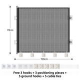 Darrahopens Baby & Kids > Gates & Playpens > Safety Gates & Safety Accessories 78X150CM Black Retractable Mesh Safety Gate for Pets & Babies - Scratch-Resistant Indoor/Outdoor Security Barrier, No-Drill Installation