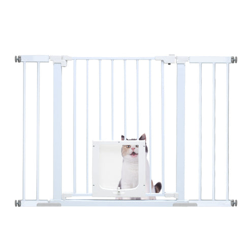 Darrahopens Baby & Kids > Gates & Playpens > Safety Gates & Safety Accessories Alston 76cm Tall Baby Pet Security Gate Safety Adjustable Width with Cat Door for House Doorways Stairs Guard Extension Part Width 12cm/24cm Wall Mount
