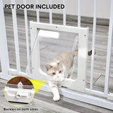 Darrahopens Baby & Kids > Gates & Playpens > Safety Gates & Safety Accessories Alston 76cm Tall Baby Pet Security Gate Safety Adjustable Width with Cat Door for House Doorways Stairs Guard Extension Part Width 12cm/24cm Wall Mount