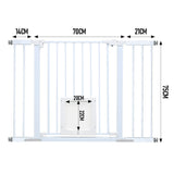 Darrahopens Baby & Kids > Gates & Playpens > Safety Gates & Safety Accessories Alston 76cm Tall Baby Pet Security Gate Safety Adjustable Width with Cat Door for House Doorways Stairs Guard Extension Part Width 12cm/24cm Wall Mount
