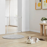 Darrahopens Baby & Kids > Gates & Playpens > Safety Gates & Safety Accessories Baby Gate, 749-990 mm Extra Wide, 762 mm High, Dog Gate for Stairs Doorways and House, White In Australia - Darrahopens