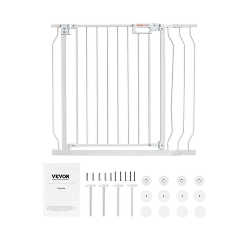 Darrahopens Baby & Kids > Gates & Playpens > Safety Gates & Safety Accessories Baby Gate, 749-990 mm Extra Wide, 762 mm High, Dog Gate for Stairs Doorways and House, White In Australia - Darrahopens