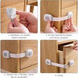 Darrahopens Baby & Kids > Gates & Playpens > Safety Gates & Safety Accessories Baby Safety Door Lock 6 Pieces, Drawer Lock Cupboard Latches And Fridge Safety Cupboard Child Protection Baby Home