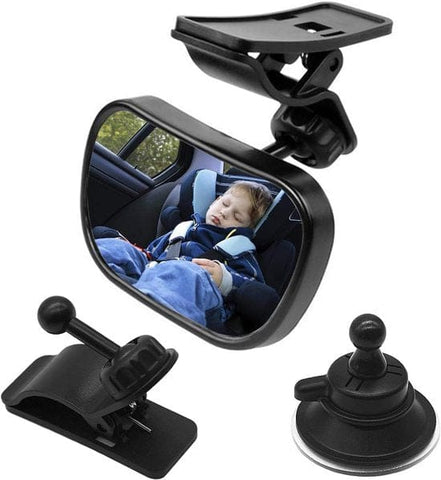 Darrahopens Baby & Kids > Gates & Playpens > Safety Gates & Safety Accessories Car rearview mirror - 1 mirror with 2 brackets - Backseat baby car rearview mirror - Child rearview mirror - Child safety mirror - Adjustable car rearview mirror - 360° rotatable