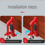 Darrahopens Baby & Kids > Gates & Playpens > Safety Gates & Safety Accessories Red Portable Door Stopper Security Lock Heavy-Duty Alloy Construction for Solo Travelers and Home Safety Reliable Anti-Theft Solution for Local Use