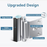 Darrahopens Baby & Kids > Gates & Playpens > Safety Gates & Safety Accessories Silver Heavy-Duty Hotel Style Security Door Lock - Childproof Door Reinforcement Latch for Home Safety