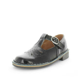 Darrahopens Baby & Kids > Girl's Clothing > Girl's Shoes WILDE SCHOOL Girl's JENNYVELJnr School Black Off Shine Shoe 10US