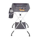 Darrahopens Baby & Kids > Kid's Furniture > Changing Tables VEVOR Baby Changing Table, Foldable Diaper Change Station with Side Basket, Adjustable Height Portable Changing Table with Lockable Wheels, Multi-Functional Storage Organizer Nursery, Dark Gray