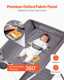 Darrahopens Baby & Kids > Kid's Furniture > Changing Tables VEVOR Baby Changing Table, Foldable Diaper Change Station with Side Basket, Adjustable Height Portable Changing Table with Lockable Wheels, Multi-Functional Storage Organizer Nursery, Dark Gray