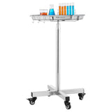 Darrahopens Baby & Kids > Kid's Furniture > Changing Tables VEVOR Mayo Stand, Stainless Steel Mayo Tray, Load Capacity up to 35 lbs, Adjustable Height 25.2"-39.8", Medical Tray on Wheels with Removable Tray for Spa, Salon, Clinic, Personal Care