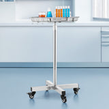Darrahopens Baby & Kids > Kid's Furniture > Changing Tables VEVOR Mayo Stand, Stainless Steel Mayo Tray, Load Capacity up to 35 lbs, Adjustable Height 25.2"-39.8", Medical Tray on Wheels with Removable Tray for Spa, Salon, Clinic, Personal Care