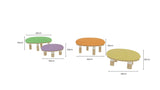 Darrahopens Baby & Kids > Kid's Furniture Jooyes Kids 4 Colour Round Velvet Ottoman Set of 4