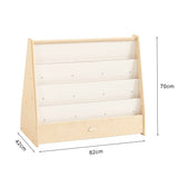 Darrahopens Baby & Kids > Kid's Furniture Jooyes Kids 4 Tier Wooden Display Bookcase With White Board And Storage