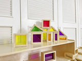Darrahopens Baby & Kids > Kid's Furniture Jooyes Wooden Acrylic Rainbow Building Blocks Set 40pcs