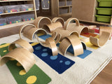 Darrahopens Baby & Kids > Kid's Furniture Jooyes Wooden Arches and Tunnels Building Blocks Set 20pcs
