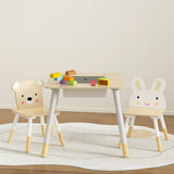 Darrahopens Baby & Kids > Kid's Furniture Keezi 3PCS Kids Table and Chairs Set Activity Desk Chalkboard Toy Hidden Storage