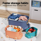 Darrahopens Baby & Kids > Kid's Furniture Keezi 3PCS Toy Storage Box Cute Car Toy Container Kids Toys Organiser Snack Boxes