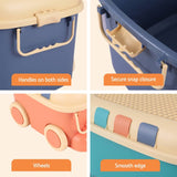 Darrahopens Baby & Kids > Kid's Furniture Keezi 3PCS Toy Storage Box Cute Car Toy Container Kids Toys Organiser Snack Boxes