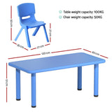 Darrahopens Baby & Kids > Kid's Furniture Keezi Kids Table and Chairs Study Desk Furniture 120CM Plastic Table 8 Chairs