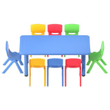 Darrahopens Baby & Kids > Kid's Furniture Keezi Kids Table and Chairs Study Desk Furniture 120CM Plastic Table 8 Chairs