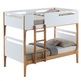 Darrahopens Baby & Kids > Kid's Furniture > Kid's Beds & Bed Frames Baby Rose Single Bunk Bed Frame Solid Rubber Timber Wood Loft Furniture - White