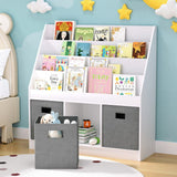 Darrahopens Baby & Kids > Kid's Furniture > Kid's Bookcases & Shelves Keezi Kids Bookshelf 4 Tiers Magazine Rack Toy Box Organiser Storage Display Shelf