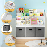 Darrahopens Baby & Kids > Kid's Furniture > Kid's Bookcases & Shelves Keezi Kids Bookshelf 4 Tiers Magazine Rack Toy Box Organiser Storage Display Shelf