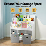 Darrahopens Baby & Kids > Kid's Furniture > Kid's Bookcases & Shelves Keezi Kids Bookshelf 4 Tiers Magazine Rack Toy Box Organiser Storage Display Shelf