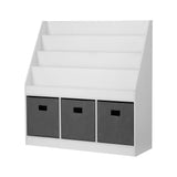 Darrahopens Baby & Kids > Kid's Furniture > Kid's Bookcases & Shelves Keezi Kids Bookshelf 4 Tiers Magazine Rack Toy Box Organiser Storage Display Shelf