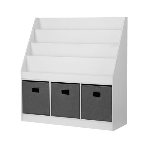 Darrahopens Baby & Kids > Kid's Furniture > Kid's Bookcases & Shelves Keezi Kids Bookshelf 4 Tiers Magazine Rack Toy Box Organiser Storage Display Shelf