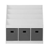 Darrahopens Baby & Kids > Kid's Furniture > Kid's Bookcases & Shelves Keezi Kids Bookshelf 4 Tiers Magazine Rack Toy Box Organiser Storage Display Shelf