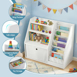 Darrahopens Baby & Kids > Kid's Furniture > Kid's Bookcases & Shelves Keezi Kids Bookshelf Children Bookcase Organizer Storage Rack Display Drawer White