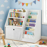 Darrahopens Baby & Kids > Kid's Furniture > Kid's Bookcases & Shelves Keezi Kids Bookshelf Children Bookcase Organizer Storage Rack Display Drawer White