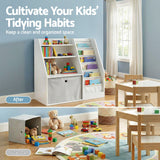 Darrahopens Baby & Kids > Kid's Furniture > Kid's Bookcases & Shelves Keezi Kids Bookshelf Children Bookcase Organizer Storage Rack Display Drawer White