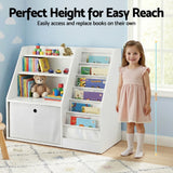 Darrahopens Baby & Kids > Kid's Furniture > Kid's Bookcases & Shelves Keezi Kids Bookshelf Children Bookcase Organizer Storage Rack Display Drawer White
