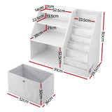Darrahopens Baby & Kids > Kid's Furniture > Kid's Bookcases & Shelves Keezi Kids Bookshelf Children Bookcase Organizer Storage Rack Display Drawer White