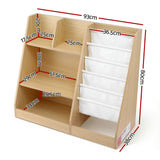 Darrahopens Baby & Kids > Kid's Furniture > Kid's Bookcases & Shelves Keezi Kids Bookshelf Wood Bookcase Children Storage Rack Display Shelves Holder
