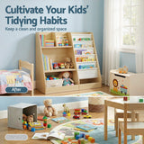 Darrahopens Baby & Kids > Kid's Furniture > Kid's Bookcases & Shelves Keezi Kids Bookshelf Wood Bookcase Children Storage Rack Display Shelves Holder