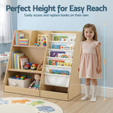 Darrahopens Baby & Kids > Kid's Furniture > Kid's Bookcases & Shelves Keezi Kids Bookshelf Wood Bookcase Children Storage Rack Display Shelves Holder