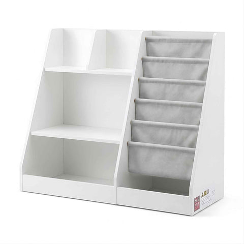 Darrahopens Baby & Kids > Kid's Furniture > Kid's Bookcases & Shelves Keezi Kids Bookshelf Wood Bookcase Toddler Toys Storage Rack Display Shelves