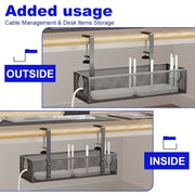 Darrahopens Baby & Kids > Kid's Furniture > Kid's Bookcases & Shelves No-Drill Wire Organizer Under-Desk Cable Tray