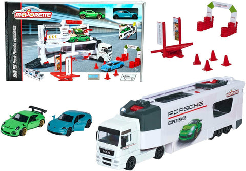 Darrahopens Baby & Kids > Kid's Furniture > Kid's Dressers, Cupboards & Wardrobes MAN TGX Porsche Experience Truck and 2 Cars 911 GT3 Taycan Playset