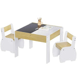 Darrahopens Baby & Kids > Kid's Furniture > Kid's Tables, Chairs & Seats 3-Piece Kids Table and Chairs Set in White with Storage, 60x60x48cm In Australia - Darrahopens