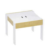 Darrahopens Baby & Kids > Kid's Furniture > Kid's Tables, Chairs & Seats 3-Piece Kids Table and Chairs Set in White with Storage, 60x60x48cm In Australia - Darrahopens