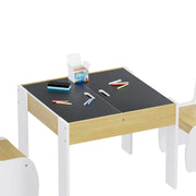 Darrahopens Baby & Kids > Kid's Furniture > Kid's Tables, Chairs & Seats 3-Piece Kids Table and Chairs Set in White with Storage, 60x60x48cm In Australia - Darrahopens
