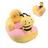Darrahopens Baby & Kids > Kid's Furniture > Kid's Tables, Chairs & Seats Baby Sofa Chair Floor Support Seat Bluetooth Plush Cute Cartoon Animal Adjustable Baby Learn to Sit Up Chair with USB Cable for Toddlers Boys Girls Bee In Australia - Darrahopens