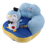 Darrahopens Baby & Kids > Kid's Furniture > Kid's Tables, Chairs & Seats Cartoon Baby Support Seat Plush Adjustable Stable Children Learn Sitting Seat for Home Blue Penguin In Australia - Darrahopens