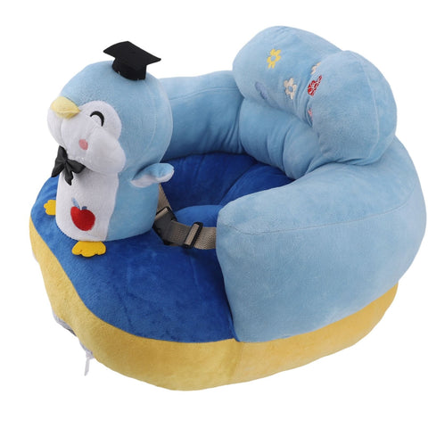 Darrahopens Baby & Kids > Kid's Furniture > Kid's Tables, Chairs & Seats Cartoon Baby Support Seat Plush Adjustable Stable Children Learn Sitting Seat for Home Blue Penguin In Australia - Darrahopens