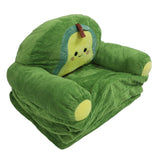 Darrahopens Baby & Kids > Kid's Furniture > Kid's Tables, Chairs & Seats Foldable Kids Sofa Cute Cartoon Design Short Plush Soft Comfortable Portable Children Couch for Home Avocado In Australia - Darrahopens