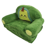 Darrahopens Baby & Kids > Kid's Furniture > Kid's Tables, Chairs & Seats Foldable Kids Sofa Cute Cartoon Design Short Plush Soft Comfortable Portable Children Couch for Home Avocado In Australia - Darrahopens